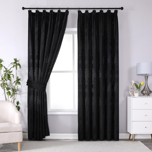 Pencil pleat jacquard curtains - pencil,