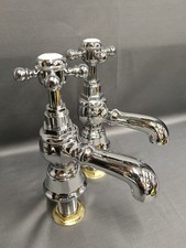CHROME BATH TAPS, NEW OLD