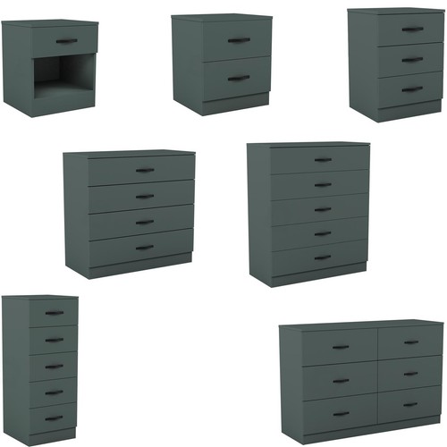Green chest drawers bedside - green,