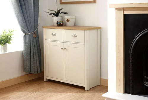 Cream compact sideboard - cream,