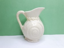 Vintage Belleek Double Shell Creamer - 6th Mark Green - Irish Pottery 1965-1980