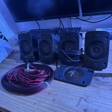 4 x Logitech Z906 Satellite Speaker Full Working Order with three wall mounts. 
