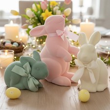 Lanpn 3PCS Flocked Bunny