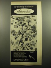 1960 Schumacher  Handprint Wallpapers Advertisement - Decorating of Distinction