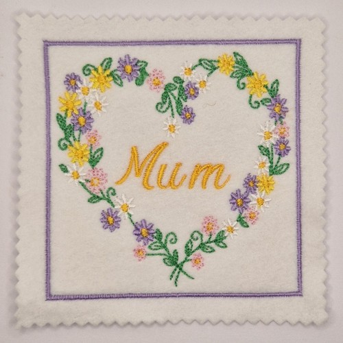 Embroidered birthday flower - birthday,