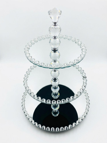 Tier mirror glass cake stand - cake,