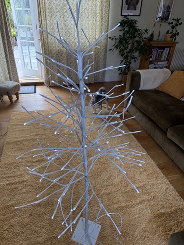 Modern white led twig tree - modern,