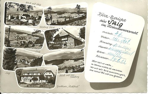 Postcard saig lenzkirch - saig,