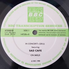 Sad Caf� - In Concert-230 LP