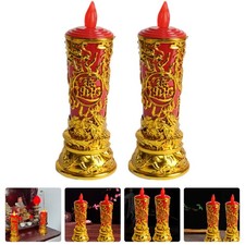  Led Flameless Candles Light Decor Buddhist Electric Chinese Altar