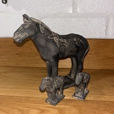 Vintage Tang Horse Statue X3