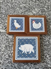 Blue & White Duck Pig Chicken