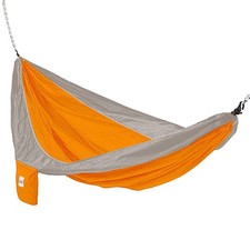Waterproof Parachute Silk 2-person Hammock with Stuff Sack - Tangerine / Grey