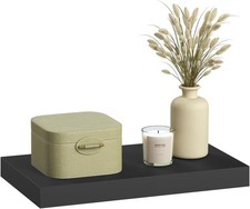 Large black wall - black, shelves