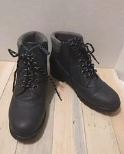 Trotters Bellamy Blue Ankle Boots Shoes 12 M Casual Work Women's Zip Preppy