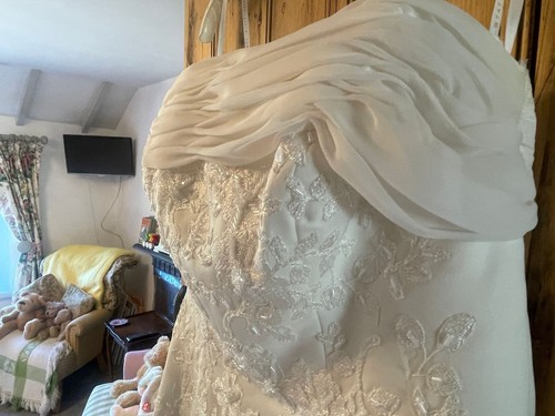 Satin ivory wedding - wedding, dress