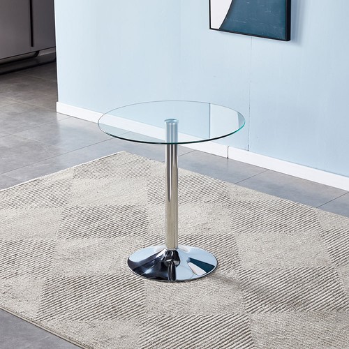 70cm round glass - 70cm, dining
