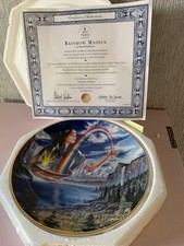 AMERICAN INDIAN HORSE PLATE THE RAINBOW MAIDEN FRANKLIN MINT PERFECT