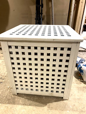 IKEA HOL SQUARE  WOODEN STORAGE CUBE BOX STOOL TABLE painted