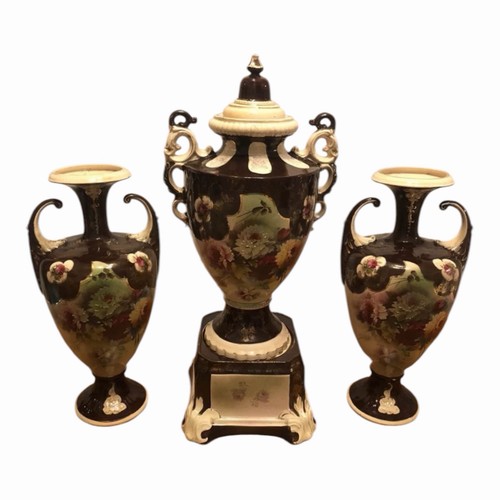 Edwardian ceramic garniture - edwardian,