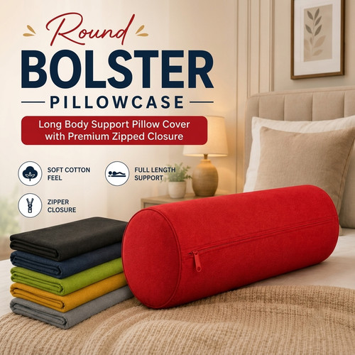 Round bolster pillowcase 100 - bolster,