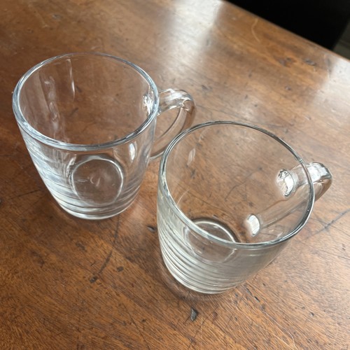 Nescafé clear glass mugs - 2, x