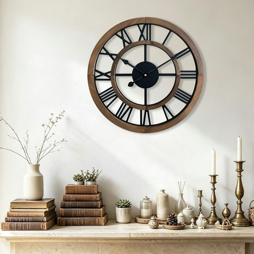 Inch rustic wall clock - 16,