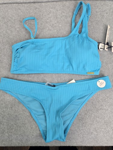 Wallflower blue ribbed bikini - wallflower,