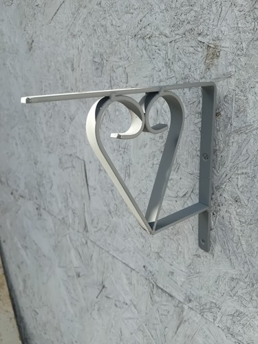 Heart metal shelf support - 2x,
