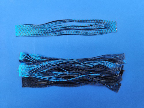 Blue chrome silicone skirt - blue,