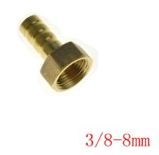 8mm Hose Barb Tail - 3/8" BSP Female Thread Straight Brass Connector Fitting