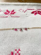 Chic Watermelon And Pink Tourmalines 18kt Italian Dual-Tone Bracelet 