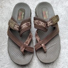 Skechers Outdoor Lifestyle - Brown Slide Sandals Strappy Women Size UK 4