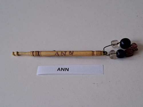 Antique bone lace bobbin with - bobbin,