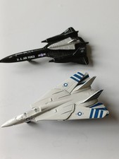 Toy Diecast Model Aircraft X2 Pair F14 Tomcat Top Gun & ST71 Blackbird/Stealth