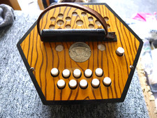 Scholar 504 Anglo 20+1 Button  7" Wide Tiger Patterned Concertina . 8 Fold...VGC