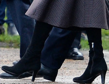 Russell & Bromley Rhumba Charcoal Suede Boots 38.5 UK 5.5