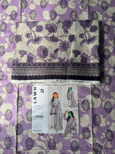 Zellbury piece printed lawn - zellbury,