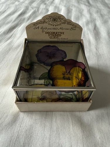 Vintage stained glass mirror - vintage,