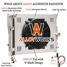 3 Rows Aluminium Radiator&Shroud Fan For 06-2013 BMW 128i 130i 328i 330i Z4