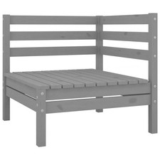 Corner Sofa Grey Solid pine