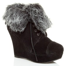 Womens ladies wedge platform