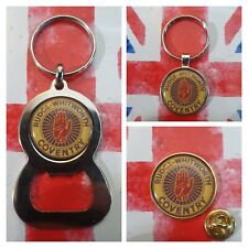 RUDGE WHITWORTH COVENTRY CLASSIC british biker PIN BADGE KEYRING BOTTLE OPENER