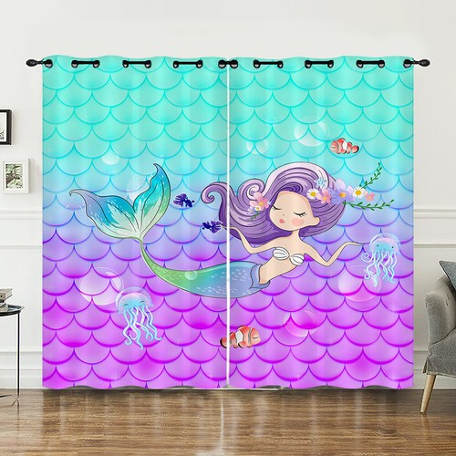 Mermaid ocean curtains girl - ocean,