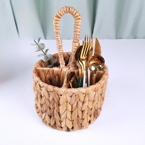 Wicker flatware storage basket - storage,