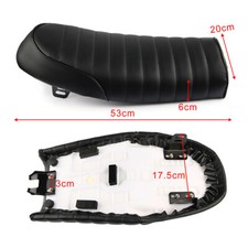 Motorcycle Motorbike Flat Brat Vintage Seat Saddle Black for Honda CB Cafe Racer