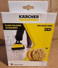 Karcher FP303 Polishing Pads for Stone, PVC, Linoleum & Tiles - Pack of 3 x Pads