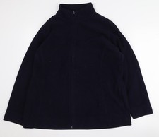 EWM Women's Black Fleece Jacket L Casual Zip