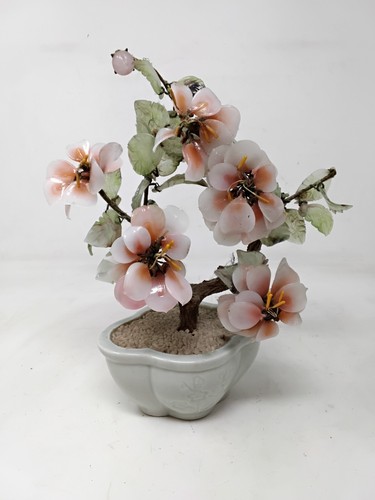 Vtg pink cherry blossom bonsai - vtg,