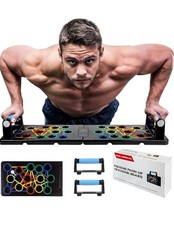 Portable Push-Up Board Set Foldable Fitness Training Bar Chest Arms Back Gym